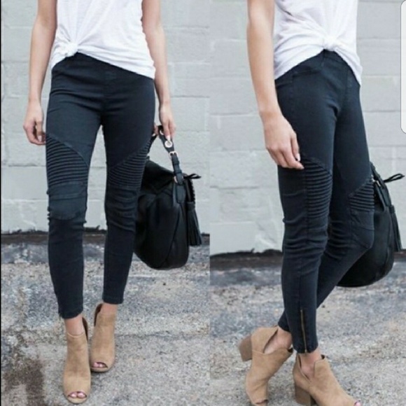New Mix Pants - 🚩SALE!🚩Black Moto Leggings